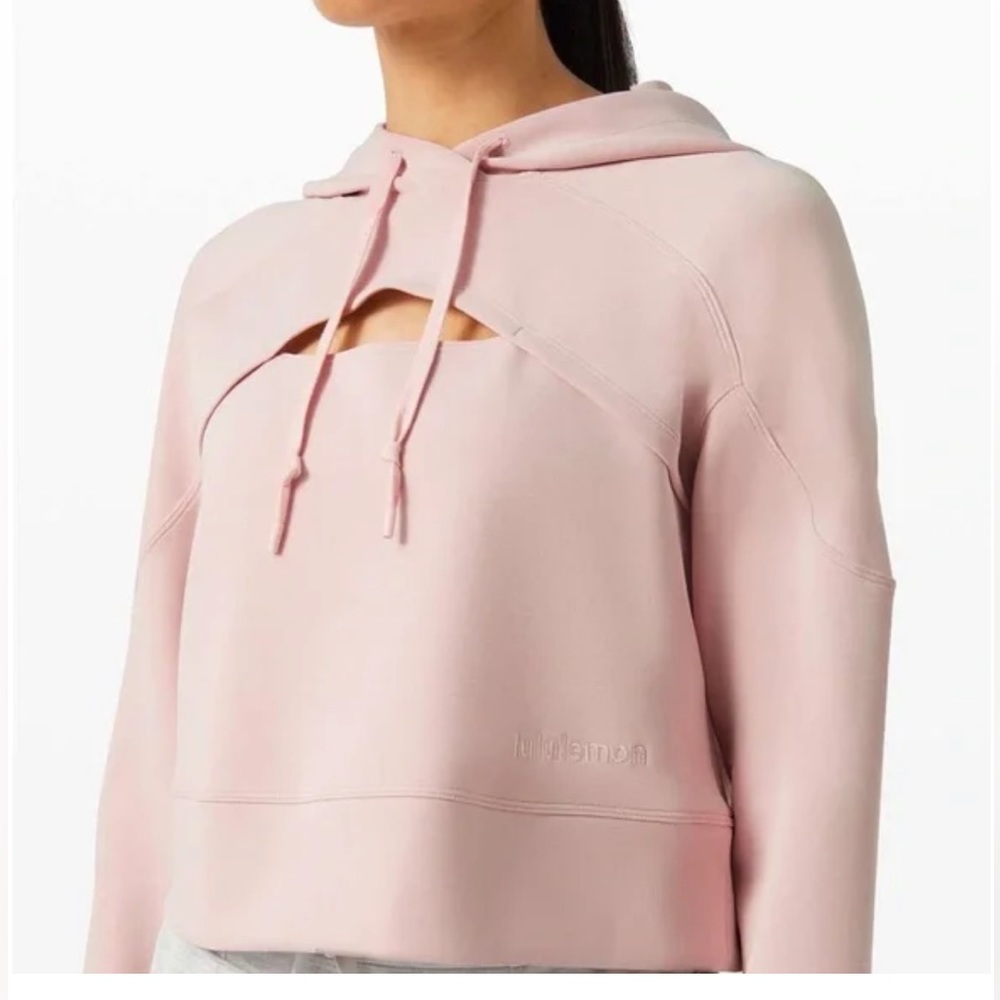 Lululemon Get Centred Crop Hoodie Pink Mist / Pink Mist size 4